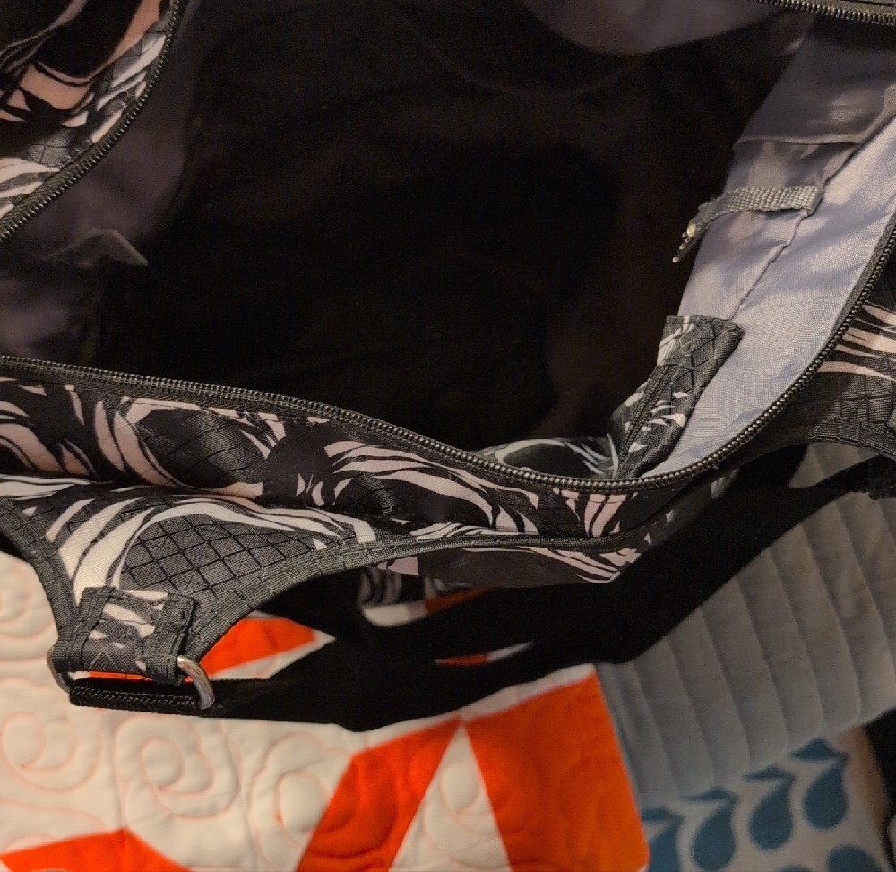 Black & White Floral Tote Bag - Picture 5 of 6